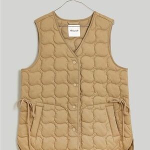 Madewell Tan Quilted Vest